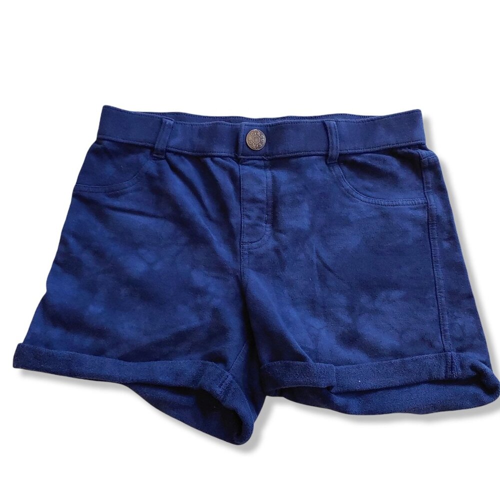 Circo shorts girls Large (10/12) pull-on stretchy tie-dye blue